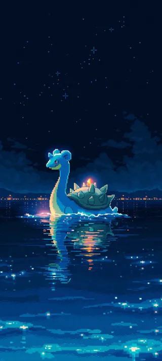 Lapras Pixel phone wallpaper