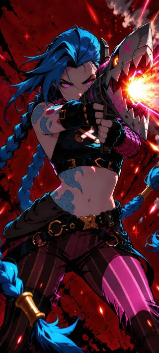 Jinx with Fishbones phone wallpaper