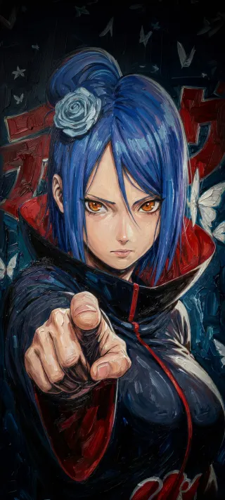 Portrait of Unyielding Gaze phone wallpaper