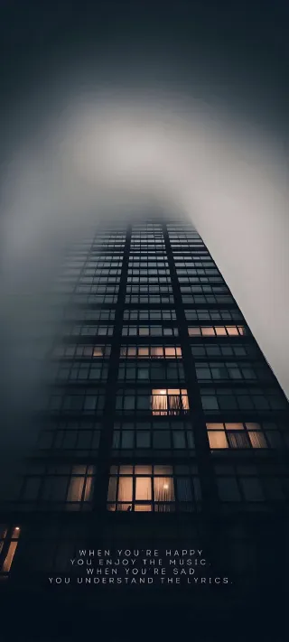Melancholy Music Quote phone wallpaper
