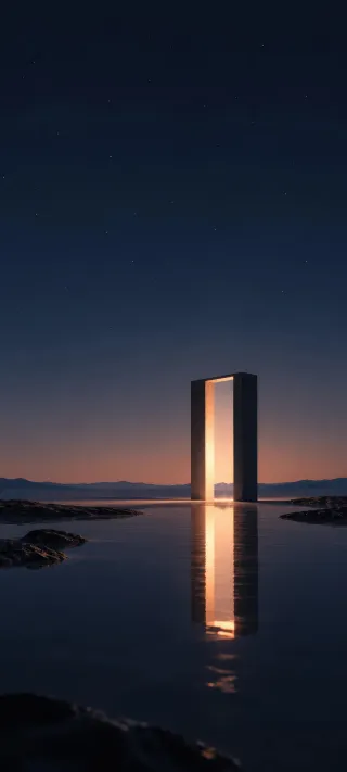 The Luminous Monolith phone wallpaper