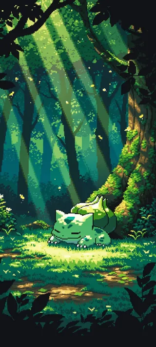 Bulbasaur Sleeping phone wallpaper