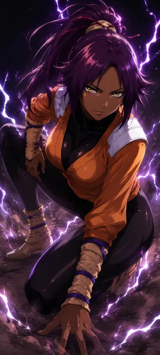 Yoruichi Shihōin in Lightning phone wallpaper