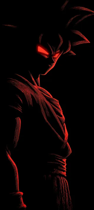 Red Rage Goku phone wallpaper