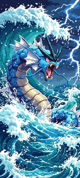 Gyarados' Fury phone wallpaper