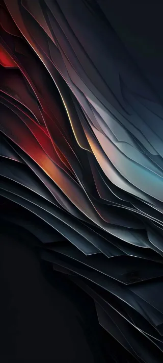 Layers of Metallic Waves phone wallpaper