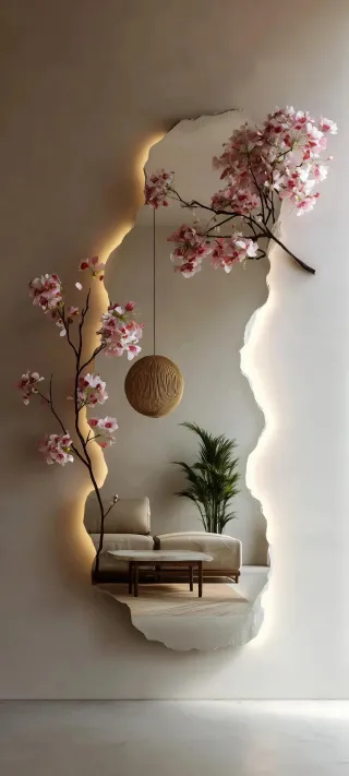 Cherry Branch Interior phone wallpaper