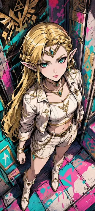 Gold Braid, Painted Steel Princess Zelda phone wallpaper