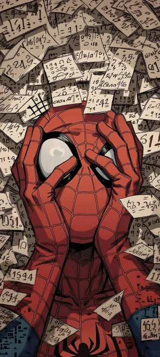 Spider-Man's Fractured Focus phone wallpaper