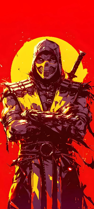 Scorpion of the Shirai Ryu phone wallpaper