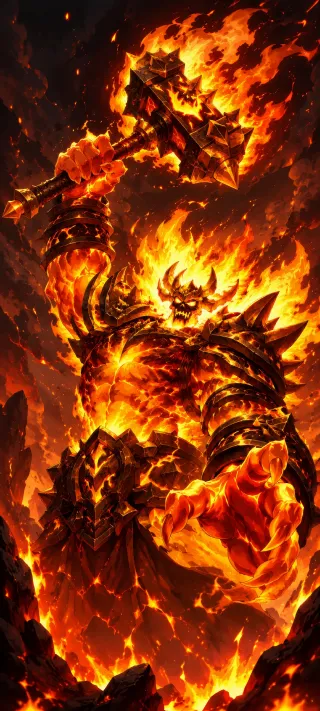 Infernal Warbringer phone wallpaper