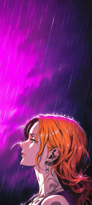 Portrait at Violet Storm phone wallpaper
