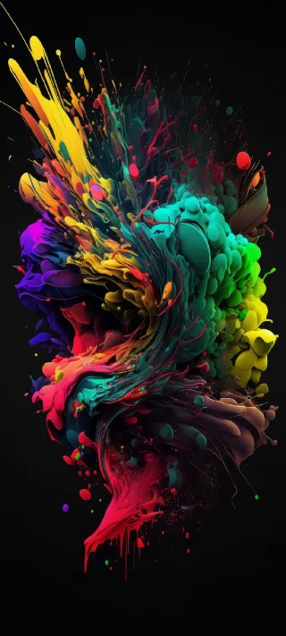 Painting explosion phone wallpaper