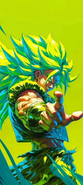 Broly's Wild Surge phone wallpaper