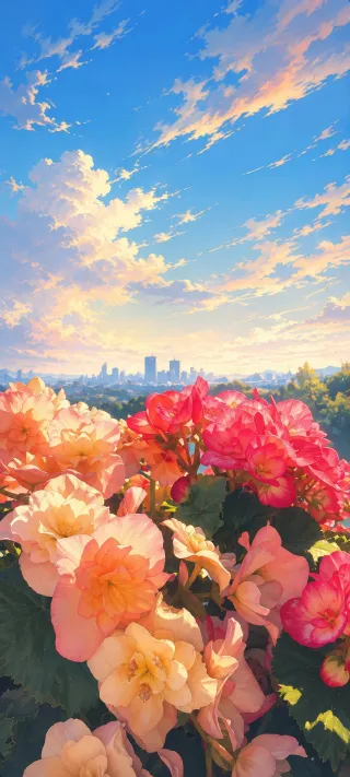 Roses Above the City phone wallpaper