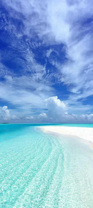 Infinite Turquoise Island Horizon phone wallpaper
