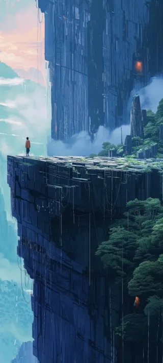 Overlooking the Megalithic Abyss phone wallpaper