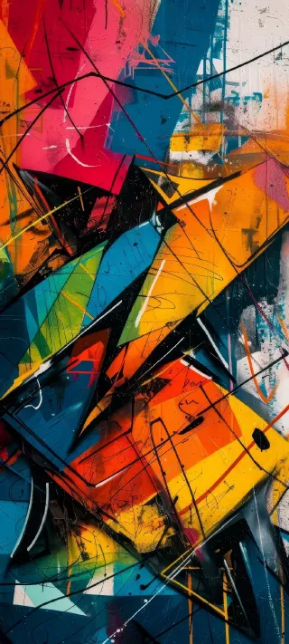 Geometric Chaos phone wallpaper