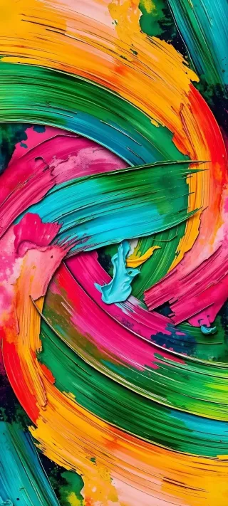 Impasto Rainbow Swatches phone wallpaper