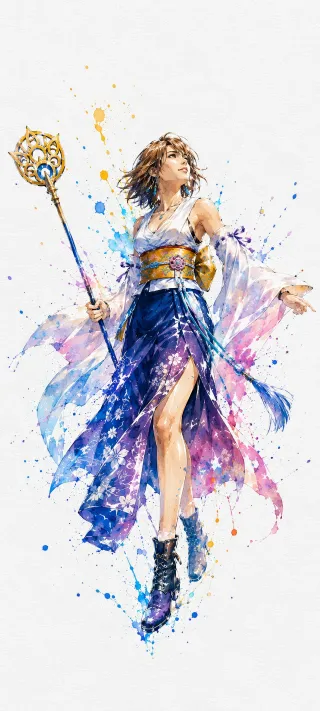Yuna, Summoner of Spira phone wallpaper