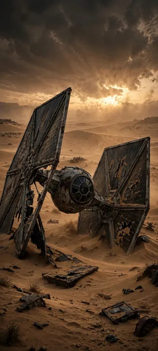 TIE Fighter Relic phone wallpaper