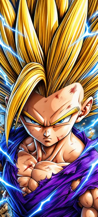 Gohan Unleashed phone wallpaper