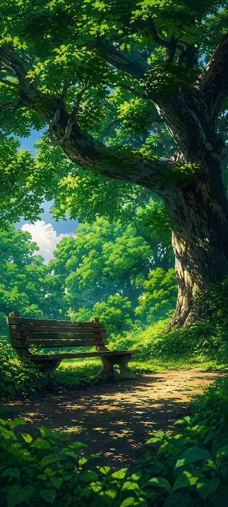 Old Oak at Rest phone wallpaper