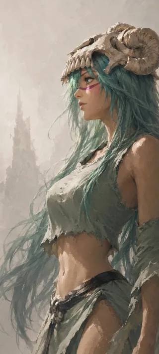 Neliel in the Skull Crown phone wallpaper