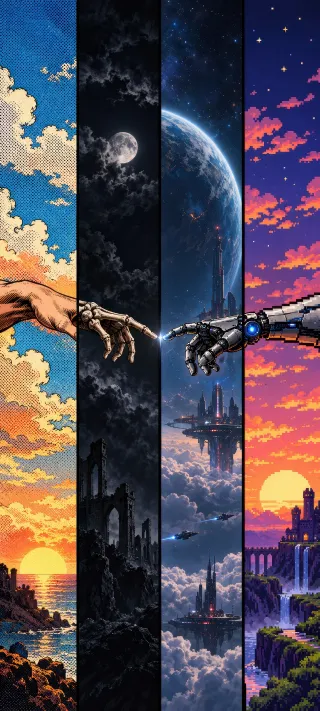 Hands Across Worlds phone wallpaper