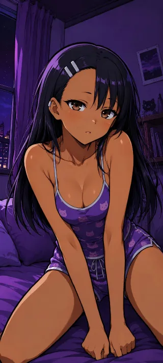 Hayase Nagatoro at Night phone wallpaper