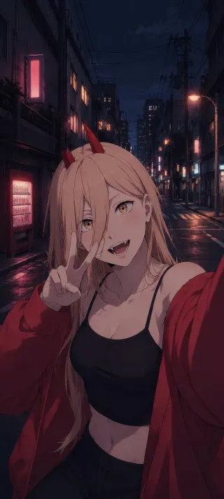 Power's Midnight Peace Sign phone wallpaper