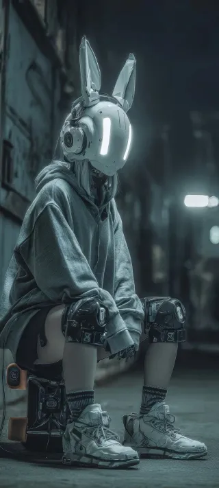 Cyber Rabbit Chronicles phone wallpaper