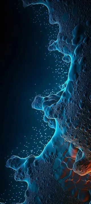 The Bioluminescent Coral Reef phone wallpaper