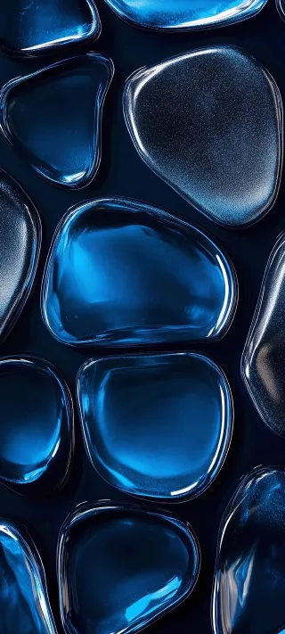 Polished Cobalt Pebbles phone wallpaper