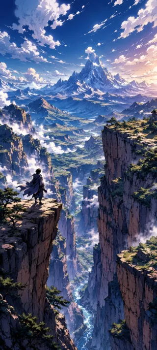 Voyage to the Azure Summit phone wallpaper