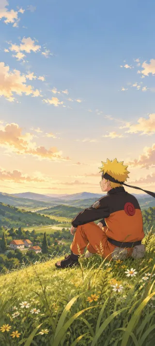 Naruto Over the Valley phone wallpaper
