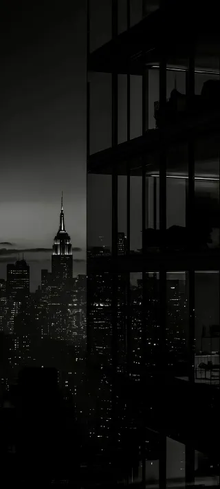 Black & White Manhattan phone wallpaper