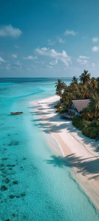 Palm Shore Cottage phone wallpaper