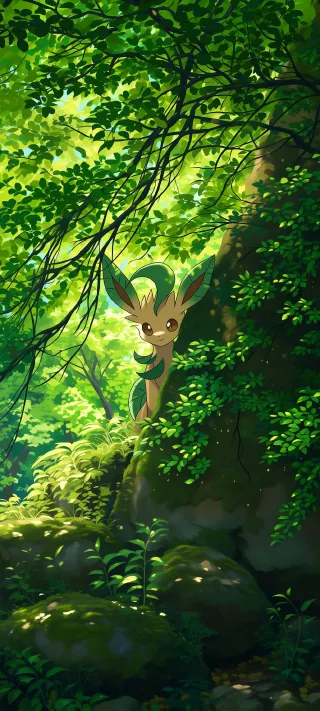 Leafon's hideout phone wallpaper