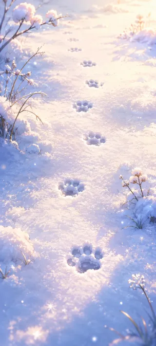 Traces of a Winter Wanderer phone wallpaper