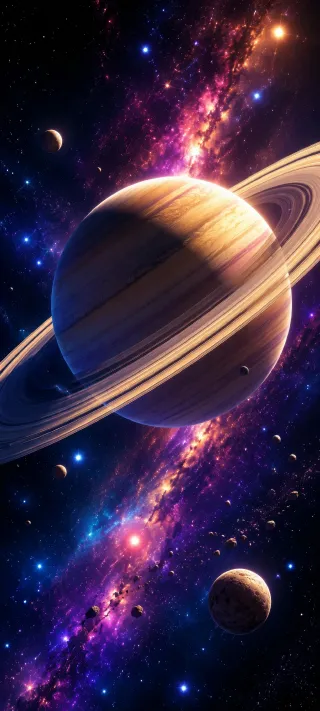 Rings of a Silent Dawn phone wallpaper