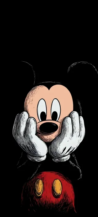 Mickey Mouse in Repose phone wallpaper