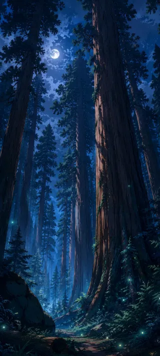 The Forest After Midnight phone wallpaper