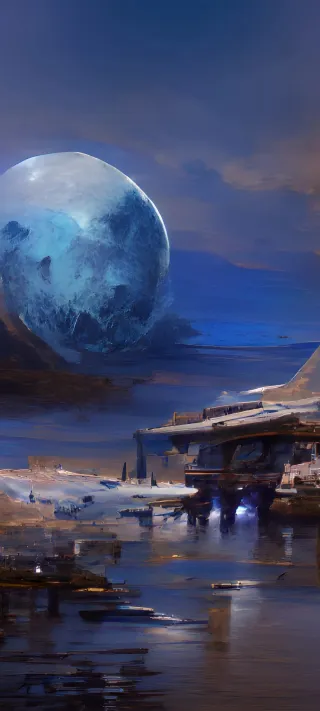 The Ice Giant Looming phone wallpaper