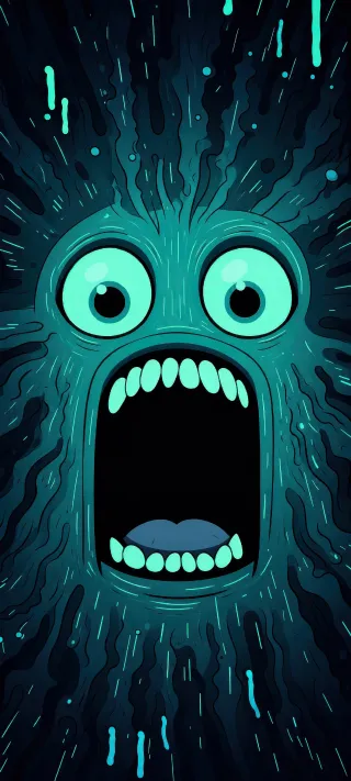 The Startled Slime phone wallpaper