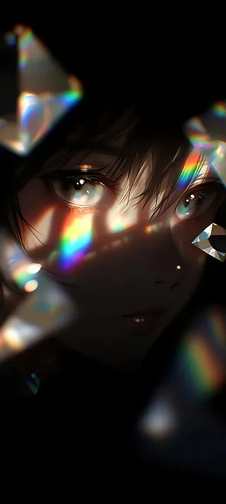 ​Rainbow Prism Portrait phone wallpaper