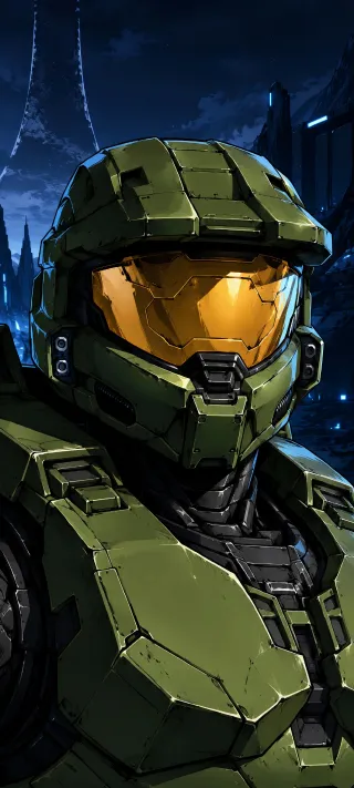 Master Chief in Armor phone wallpaper