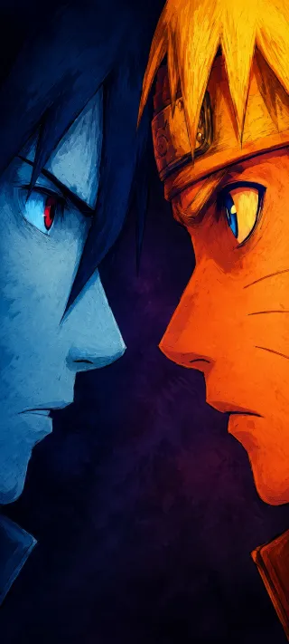 Naruto and Sasuke: Final Gaze phone wallpaper