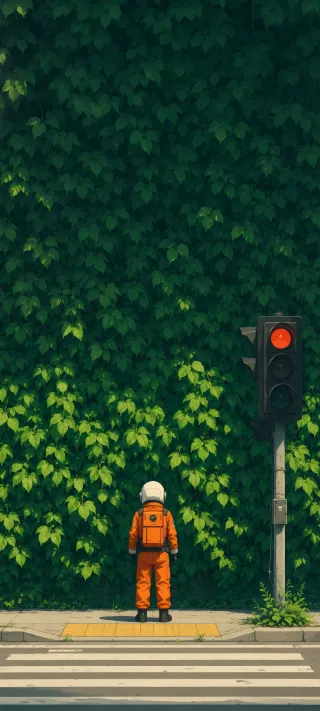 The Cosmic Pedestrian phone wallpaper
