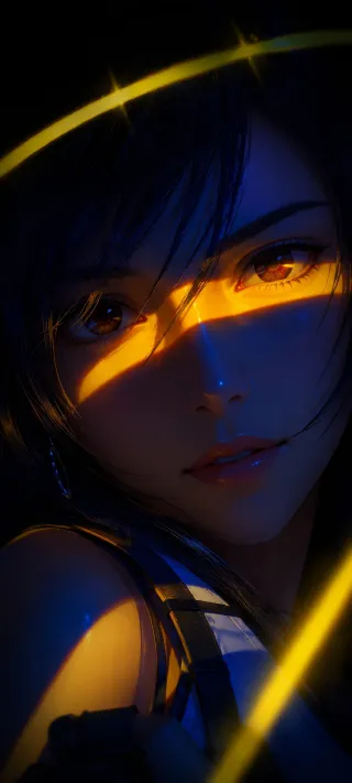 Halo of Amber Light phone wallpaper